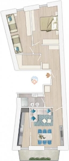 zoom immagine (Appartamento, soggiorno, 2 camere, zona Lenzima)