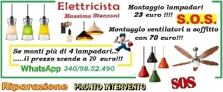 zoom immagine (Quanto costa montaggio lampadario o ventilatore a Roma)